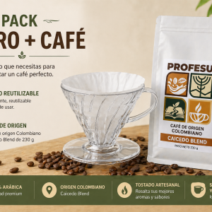 Pack 1 Café Caicedo Blend 230 g + Cafetera V60